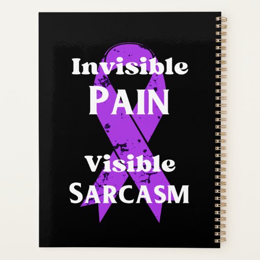 Unsichtbarer Schmerz sarkastisch Planer (Rückseite)
