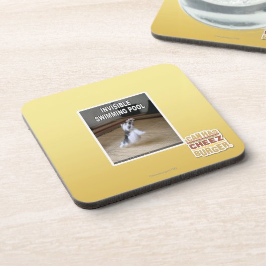 Unsichtbarer Swimmingpool Getränkeuntersetzer (Linke Seite)