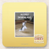 Unsichtbarer Swimmingpool Getränkeuntersetzer (Vorderseite)