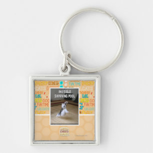 Unsichtbarer Swimmingpool Schlüsselanhänger