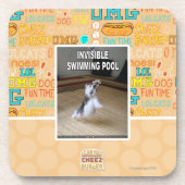 Unsichtbarer Swimmingpool Untersetzer (Vorderseite)