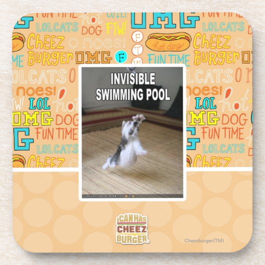 Unsichtbarer Swimmingpool Untersetzer (Vorderseite)
