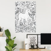 Unsichtbares Einhorn Poster (Heimbüro)