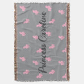 Unsichtbares rosa Einhorn auf Grau Decke (Vorderseite Vertikal)