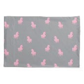 Unsichtbares rosa Einhorn auf Grau Kissenbezug (Rückseite)