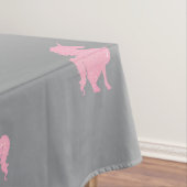 Unsichtbares rosa Einhorn auf Grau Tischdecke (Beispiel)