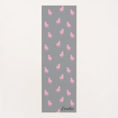 Unsichtbares rosa Einhorn auf Grau Yogamatte (Vorderseite)