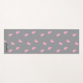 Unsichtbares rosa Einhorn auf Grau Yogamatte (Vorderseite (Horizontal))