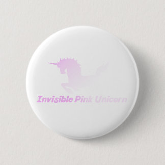 Unsichtbares rosa Einhorn im Himmel Button