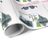 Unsichtbares Selfie Lustig Geschenkpapier (Rolleneckpunkt)