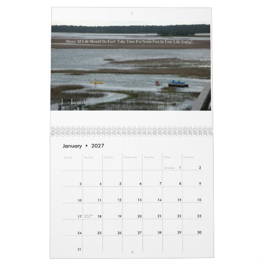 Unsinnigkeits-Strand-Kalender Kalender (Jan 2027)