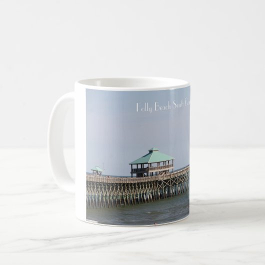 Unsinnigkeits-Strand Sc, Pier, Charleston, Kaffeetasse (Vorderseite Links)