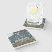 Unsinnigkeits-Strand-Zeichen, Steinuntersetzer (Seitenansicht)