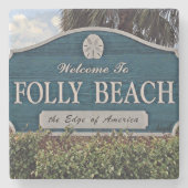 Unsinnigkeits-Strand-Zeichen, Steinuntersetzer (Vorderseite)