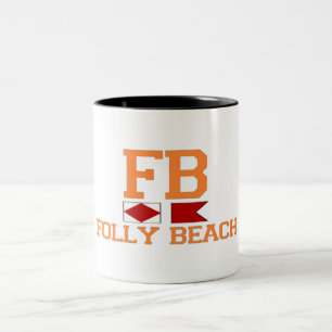 Unsinnigkeits-Strand Zweifarbige Tasse