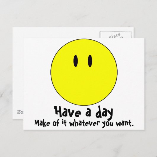 unsmiley postkarte (Vorne/Hinten)