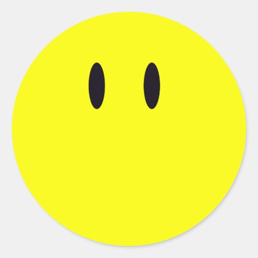 unsmiley runder aufkleber (Vorderseite)