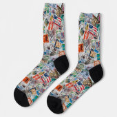 Unsortierte Briefmarkensammlung Socken (Linkes Detail)