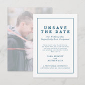 Unspeichern Sie das Datum Hochzeitsänderung des Pl Save The Date (Vorne/Hinten)