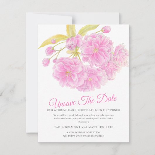 Unspeichern Sie das Datum Hochzeitswechsel verscho Save The Date (Vorderseite)