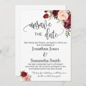 Unspeichern Sie die Daten Hochzeit Datum ändern ma Einladung (Vorne/Hinten)