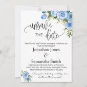 Unspeichern Sie die Daten Hochzeitsdatum ändern bl Einladung (Vorderseite)