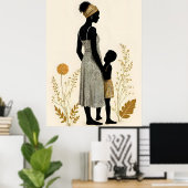 Unspoken Love - Mother and Child VII Poster (Heimbüro)
