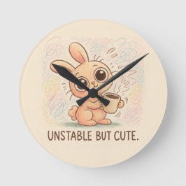 Unstable but Cute Runde Wanduhr