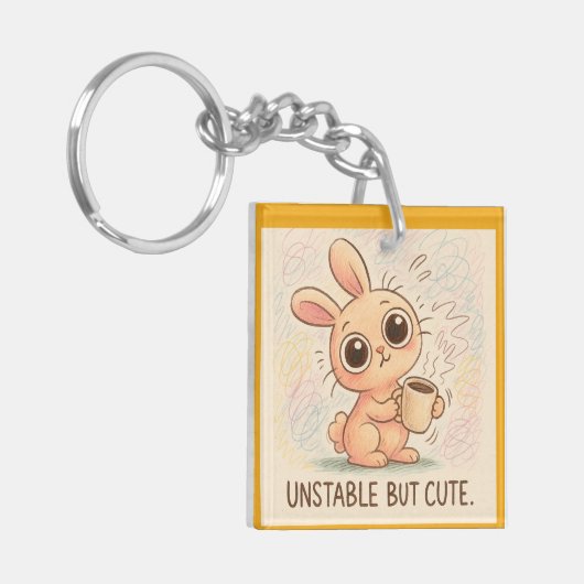 Unstable but Cute Schlüsselanhänger (Vorderseite links)