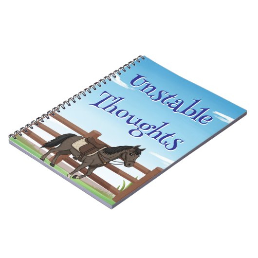 Unstable Thoughts, horse and pasture Notizblock (Linke Seite)