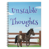 Unstable Thoughts, horse and pasture Notizblock (Vorderseite)