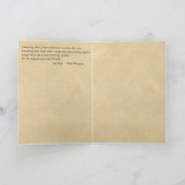 "Unsterblicher als die Stern-" Beileids-Zitat Karte (Innenseite)