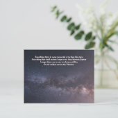 "Unsterblicher als die Sterne" Zitat Milchstraße Postkarte (Stehend Vorderseite)