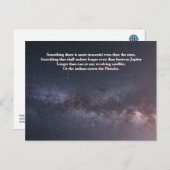 "Unsterblicher als die Sterne" Zitat Milchstraße Postkarte (Vorne/Hinten)