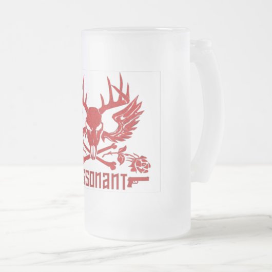 Unstimmiger mattierter Bier-Becher Mattglas Bierglas (VorderseiteRechts)