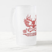 Unstimmiger mattierter Bier-Becher Mattglas Bierglas (Vorderseite Links)