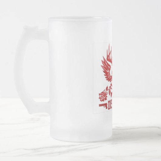 Unstimmiger mattierter Bier-Becher Mattglas Bierglas (Links)