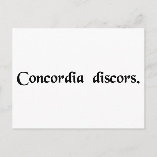 Unstimmigkeit Postkarte (Vorderseite)