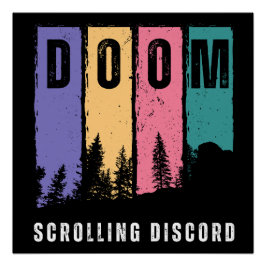 Unstimmigkeiten im Doom-Scrolling | Retro Grunge W Poster