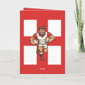 Unstoppable Charge Cartoon Rugby Power Run Karte (Rückseite)