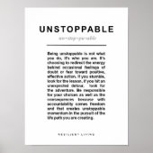 UNSTOPPABLE Empowerment Motivierend Poster (Vorne)