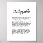 UNSTOPPABLE Inspiration Motivierend Wall Art Poster (Vorne)