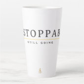 UNSTOPPABLE Minimal Motivation Quote T-Shirt Milchtasse (Vorderseite)