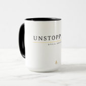 UNSTOPPABLE Minimal Motivation Quote T-Shirt Tasse (Vorderseite Links)