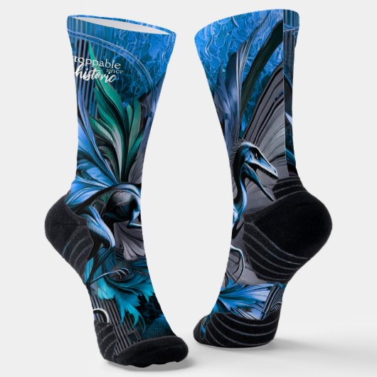 Unstoppable Raptor – Fuel Strength, Rule the Wild Socken (Gewinkelt)