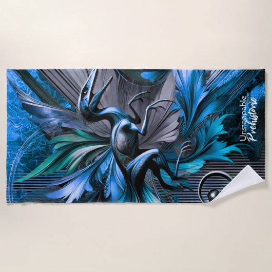 Unstoppable Raptor – Fuel Strength, Rule the Wild Strandtuch (Vorderseite)