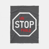 Unstoppable Stop Sign Motivation Strength Clever Fleecedecke (Vorderseite)