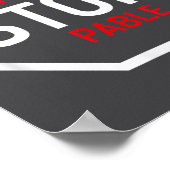 Unstoppable Stop Sign Motivation Strength Clever  Poster (Ecke)