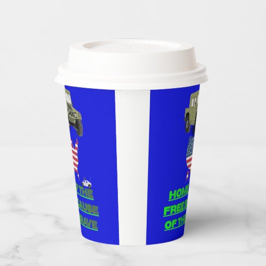 Unstoppable veterans blue pappbecher (Links)