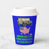 Unstoppable veterans blue pappbecher (Rückseite)